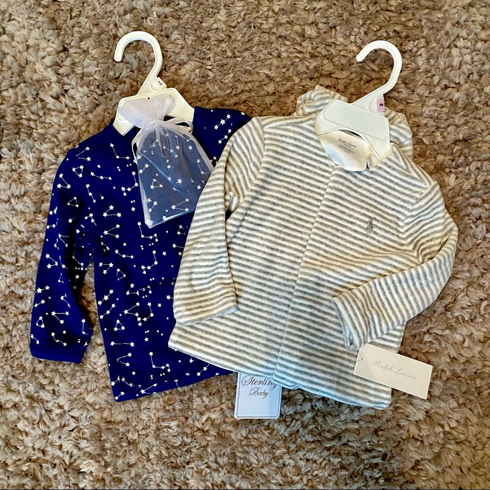NWT Polo Ralph Lauren/Sterling Baby Footie PJs